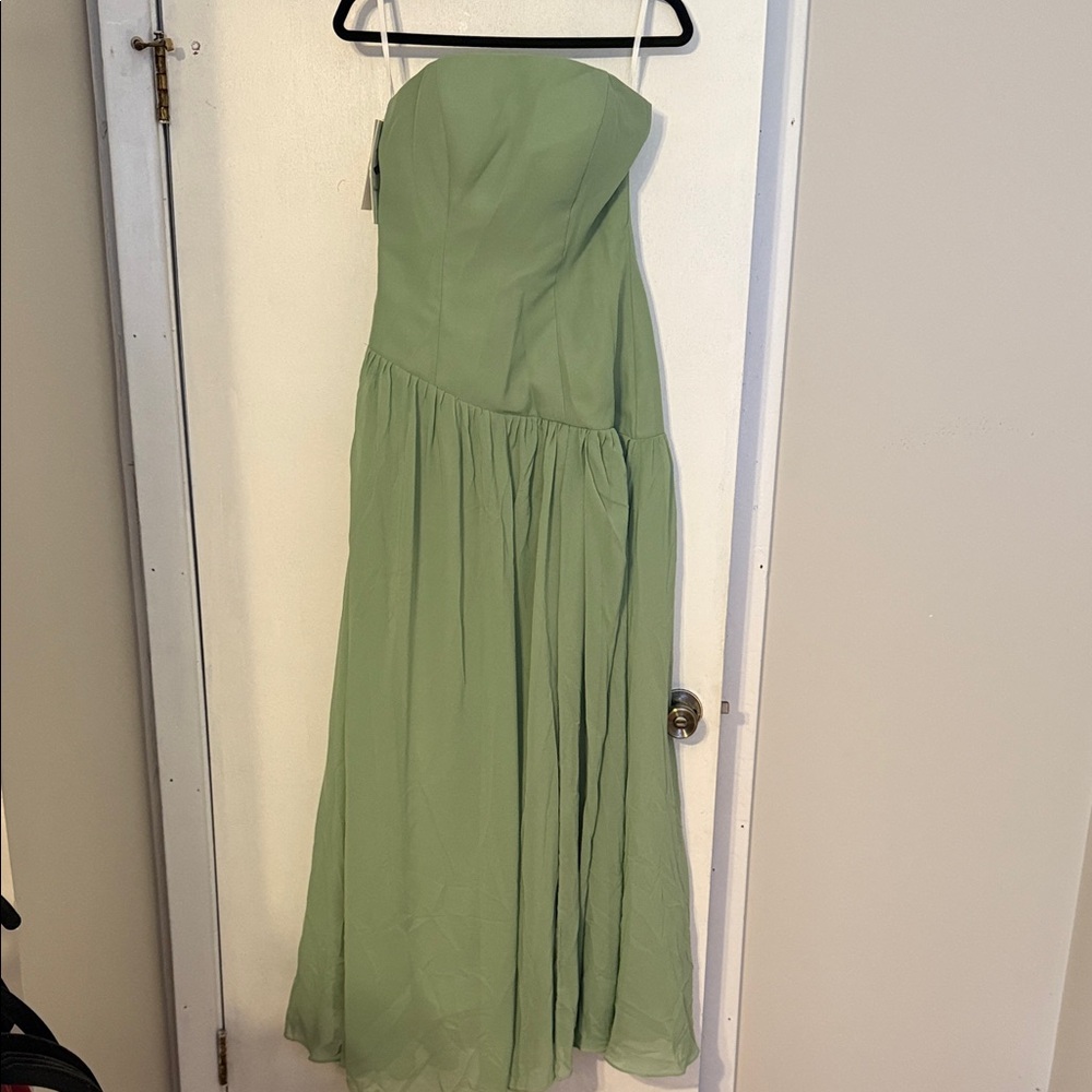 Strapless Green Dress